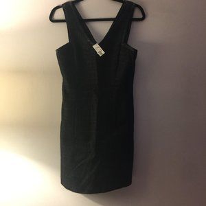 Tibi Black Cocktail Dress with leather size 4